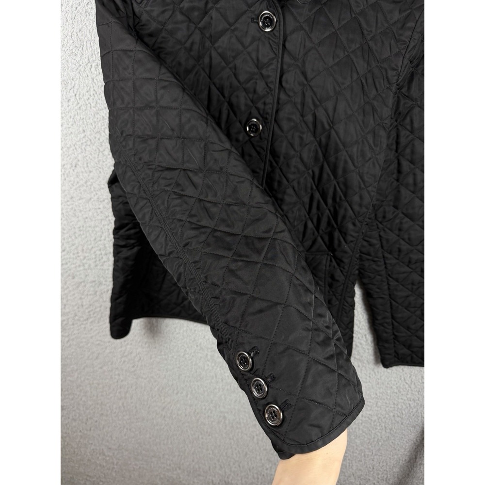 Burberry Brit Women's Black Quilted Nova Check Lined Jacket Women's Sz XL - Picture 9 of 15